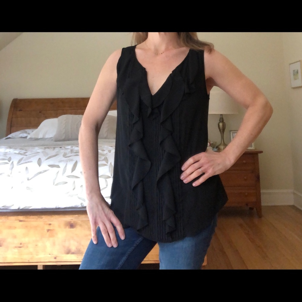 White House Black Market Ruffle Top